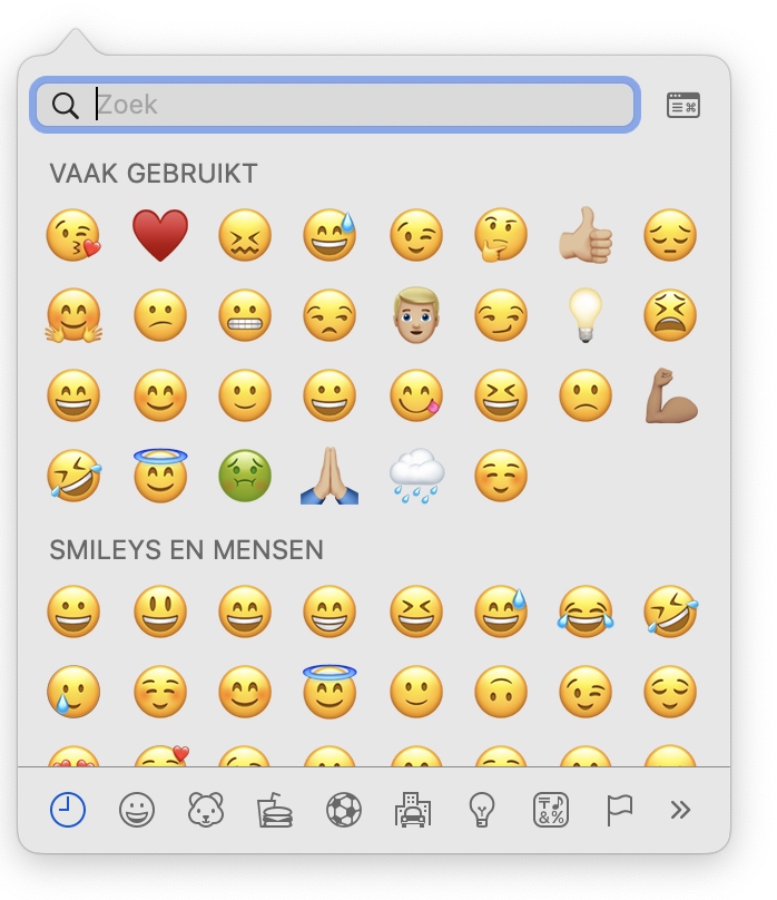 Schermafbeelding apple emojis